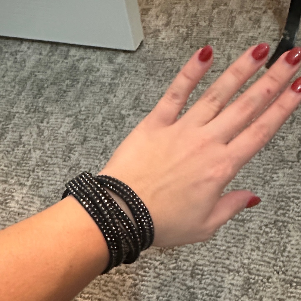 Swarovski black wrap bracelet